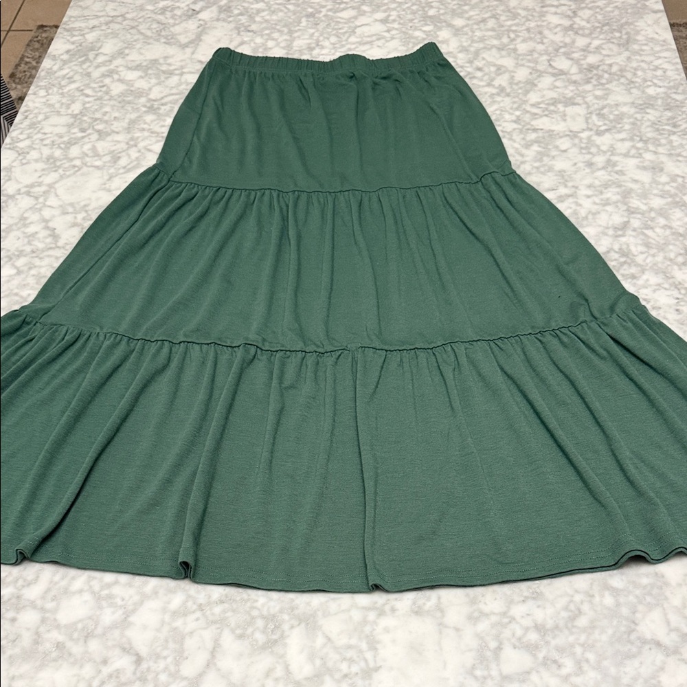 Tickled Teal Green Maxi Skirt